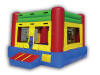 Color Club House Indoor Bouncer for children 9 years and under only 8' high to fit most indoor ceilings. Jump area is still an awesome 13'x13' of fun! Great for use indoors or out and excellent for parties that want to avoid the weather on party day!