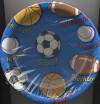 Matching Sports paper plates to complete your them!
