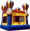 Up Up and Away air bouncer! This inspiring Adventure Jump air bouncer is 15'4" x 14'4" and will uplift everyone at your party!