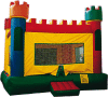 Air Castles' moonwalk with castle turrets for your princess or prince. 15x15